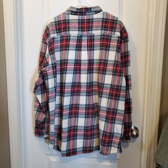 Classic Redhead  Red/Green/White Medium weight Flannel  - 3XL 100% Cotton - Picture 3 of 7